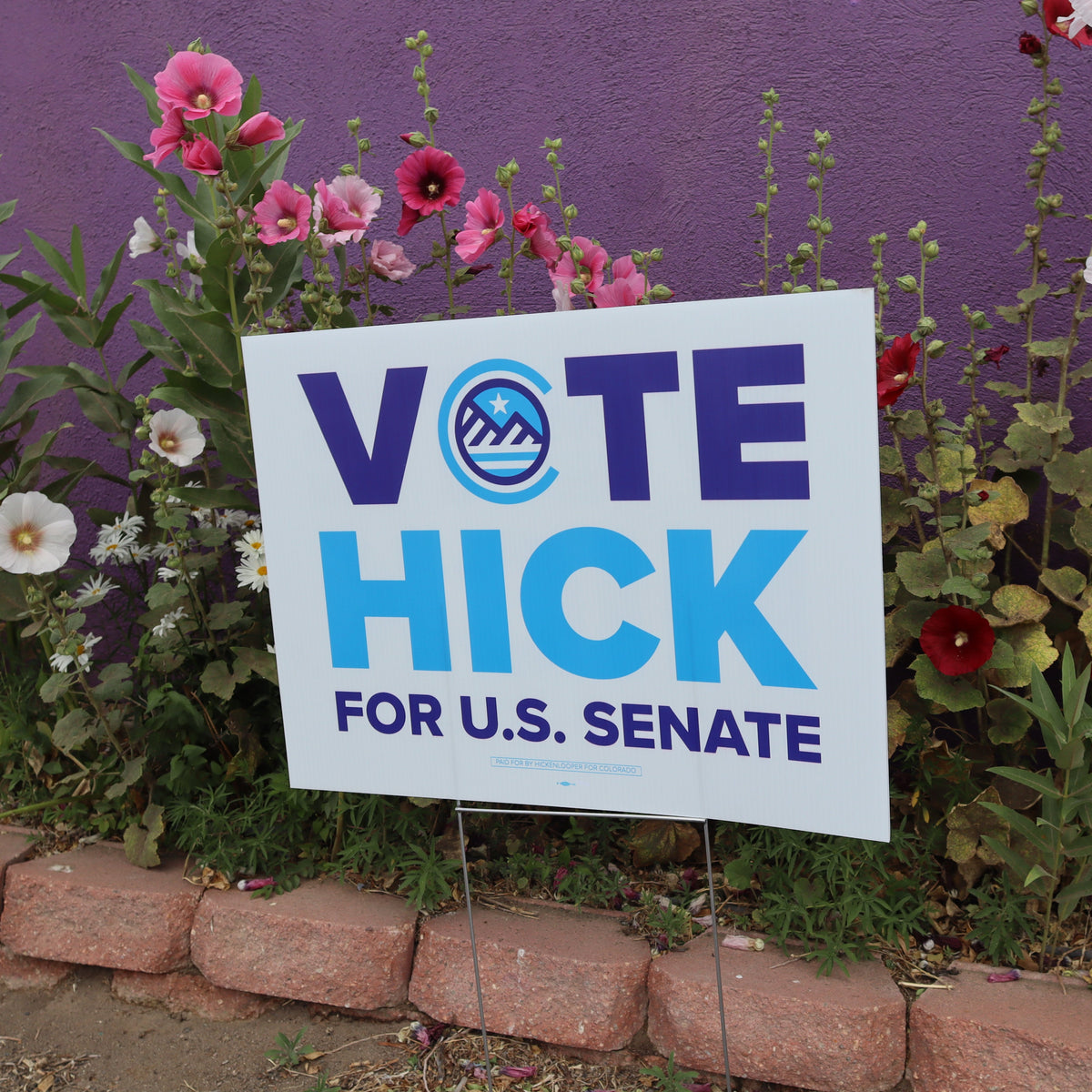 "Vote Hick" Yard Sign