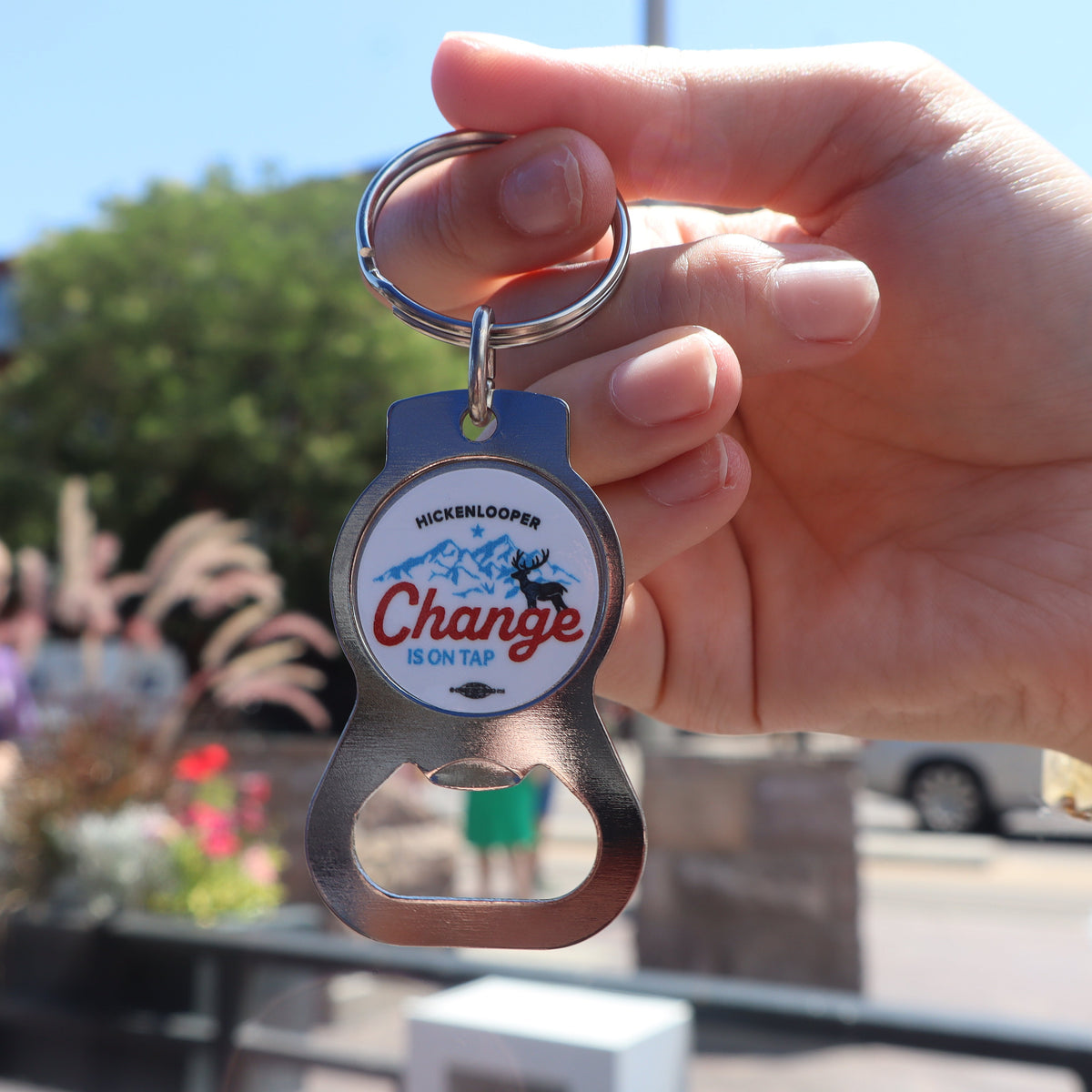 Change is On Tap Bottle Opener Keychain