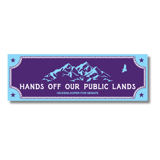 Hands Off Our Public Lands Bumper Magnet