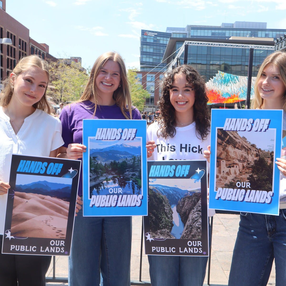 Hands Off Our Public Lands Poster - 4 Pack